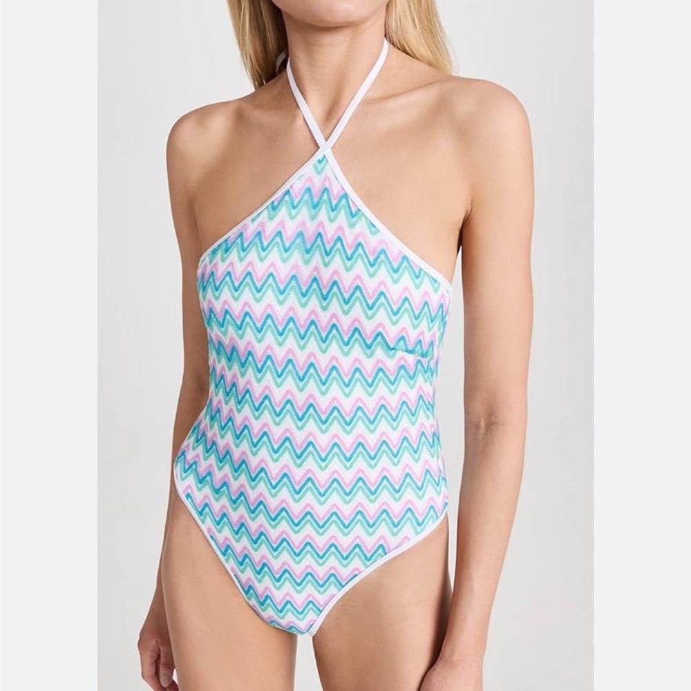 L*Space Multicolor Zigzag One Piece Swimsuit